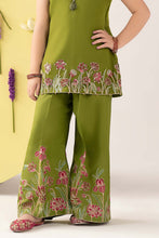 Load image into Gallery viewer, Green 2 Piece Embroidered Organza Suit