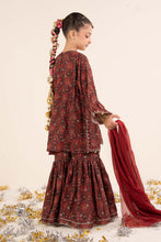 Load image into Gallery viewer, 3 Piece Maroon Embroidered Raw Silk Suit