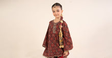 Load image into Gallery viewer, 3 Piece Maroon Embroidered Raw Silk Suit