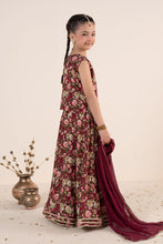 Load image into Gallery viewer, Maroon 3 Piece Embroidered Raw Silk Suit for Kids