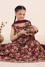Load image into Gallery viewer, Maroon 3 Piece Embroidered Raw Silk Suit for Kids