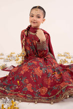 Load image into Gallery viewer, Kids Maroon 3 Piece Raw Silk Embroidered Suit