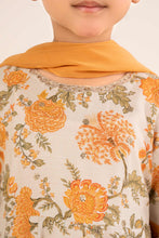 Load image into Gallery viewer, Raw Silk 3 Piece Embroidered Suit for Girls - Off White