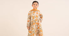 Load image into Gallery viewer, Raw Silk 3 Piece Embroidered Suit for Girls - Off White