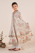 Load image into Gallery viewer, Off-White 4 Piece Embroidered Net Suit for Girls