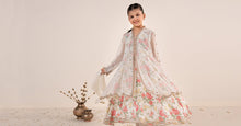 Load image into Gallery viewer, Off-White 4 Piece Embroidered Net Suit for Girls