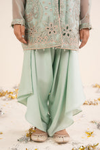 Load image into Gallery viewer, Light Blue 2 Piece Embroidered Organza Suit