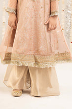 Load image into Gallery viewer, Kids 2 Piece Embroidered Organza Frock Suit - Pink