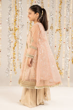 Load image into Gallery viewer, Kids 2 Piece Embroidered Organza Frock Suit - Pink