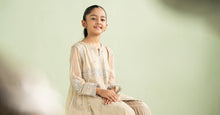 Load image into Gallery viewer, Embroidered Net Suit for Kids in Coffee Brown