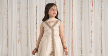 Load image into Gallery viewer, Off White 3 Piece Embroidered Cotton Staple Zari Suit