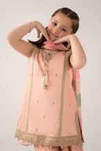 Load image into Gallery viewer, Cotton Satin 3 Piece Embroidered Suit for Girls - Pink