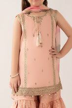Load image into Gallery viewer, Cotton Satin 3 Piece Embroidered Suit for Girls - Pink