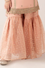 Load image into Gallery viewer, Cotton Satin 3 Piece Embroidered Suit for Girls - Pink
