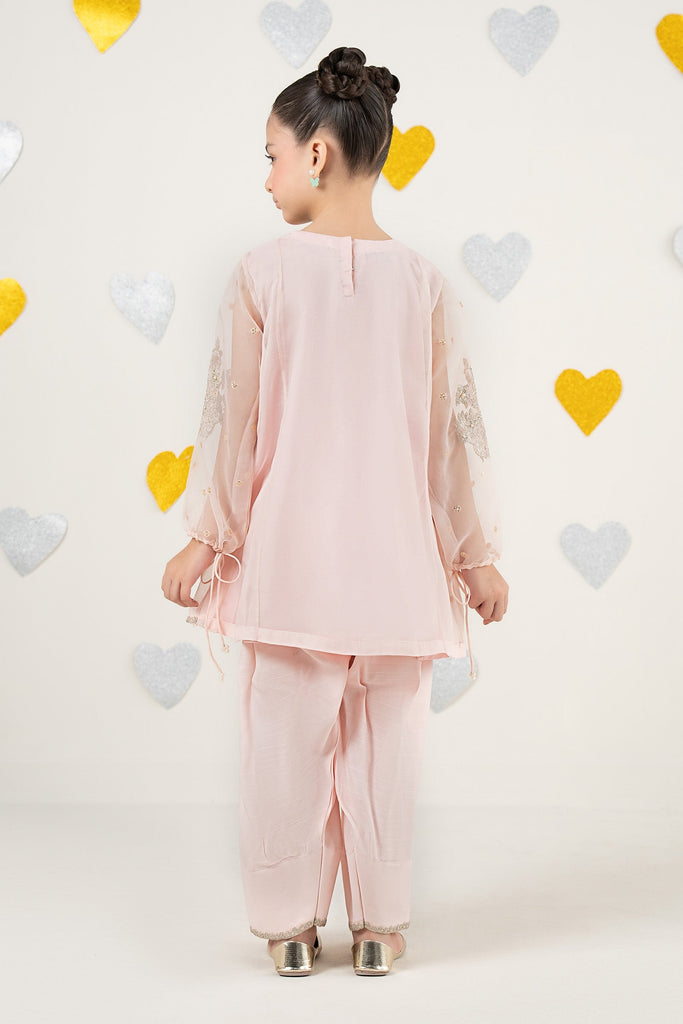 2 Piece Light Pink Organza Suit for Kids