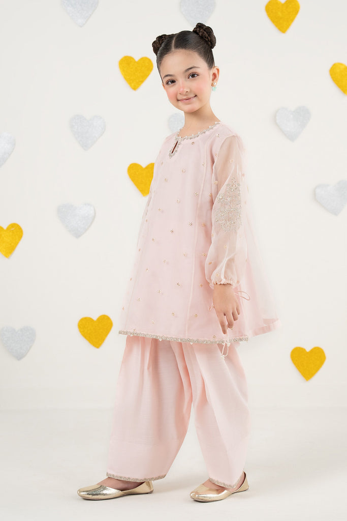 2 Piece Light Pink Organza Suit for Kids