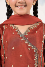 Load image into Gallery viewer, 3 Piece Rust Brown Raw Silk Angrakha for Kids