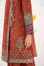 Load image into Gallery viewer, 3 Piece Rust Brown Raw Silk Angrakha for Kids