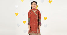 Load image into Gallery viewer, 3 Piece Rust Brown Raw Silk Angrakha for Kids