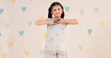 Load image into Gallery viewer, Aqua Blue 2 Piece Embroidered Chiffon Suit