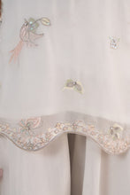 Load image into Gallery viewer, Aqua Blue 2 Piece Embroidered Chiffon Suit