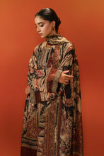 Load image into Gallery viewer, Maria.B 3 Piece Embroidered Satin Silk Suit – Black