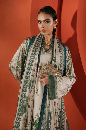 Maria.B Embellished Satin Silk 3 Piece Suit – Green