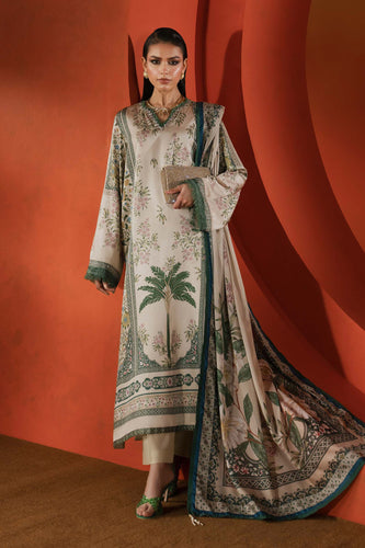 Maria.B Embellished Satin Silk 3 Piece Suit – Green