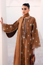 Load image into Gallery viewer, 3 Piece Brown Tissue Staple Embroidered Suit for Women
