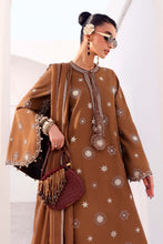 Load image into Gallery viewer, 3 Piece Brown Tissue Staple Embroidered Suit for Women