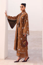 Load image into Gallery viewer, 3 Piece Brown Tissue Staple Embroidered Suit for Women