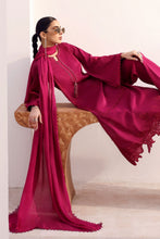 Load image into Gallery viewer, Maria.B Embroidered 3 Piece Hot Pink Tassel Silk Suit