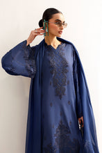 Load image into Gallery viewer, Embroidered Raw Silk 3 Piece Suit for Women – Blue