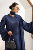 Embroidered Raw Silk 3 Piece Suit for Women – Blue