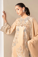 Load image into Gallery viewer, Maria.B Beige Raw Silk Embroidered 3 Piece Suit