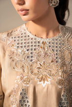 Load image into Gallery viewer, Maria.B Beige Raw Silk Embroidered 3 Piece Suit