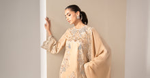 Load image into Gallery viewer, Maria.B Beige Raw Silk Embroidered 3 Piece Suit