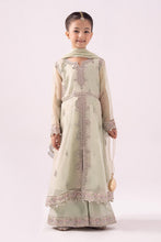 Load image into Gallery viewer, Kids 3 Piece Embroidered Organza Suit - Mint Green
