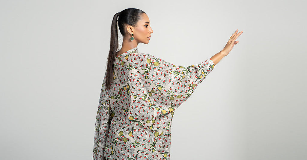 Beige 3 Piece Printed Lawn Suit