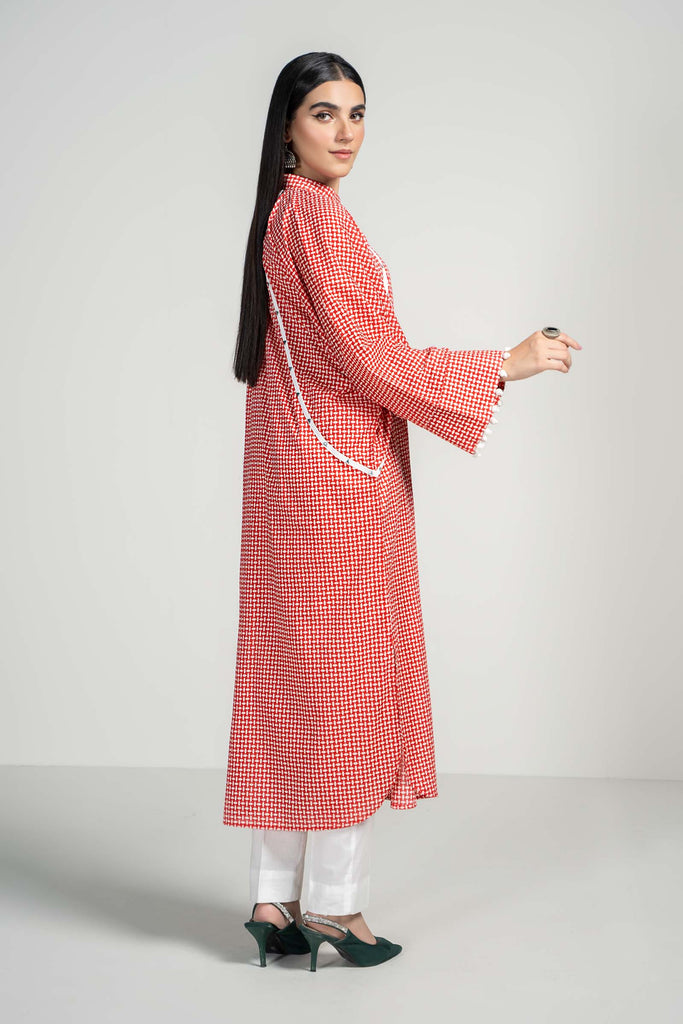 Red 2 Piece Printed Lawn Suit