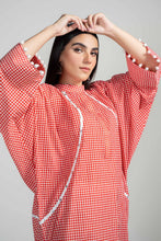 Load image into Gallery viewer, Red 2 Piece Printed Lawn Suit