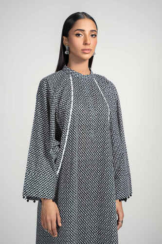 2 Piece Printed Lawn Suit in Black