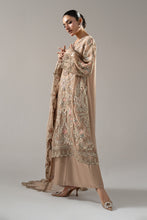 Load image into Gallery viewer, 3 Piece Embroidered Chiffon Suit – Beige