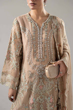 Load image into Gallery viewer, 3 Piece Embroidered Chiffon Suit – Beige
