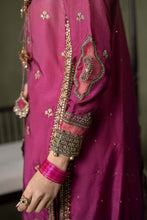 Load image into Gallery viewer, Pink Raw Silk Angrakha Suit – 3 Piece for Women