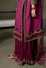 Load image into Gallery viewer, Pink Raw Silk Angrakha Suit – 3 Piece for Women
