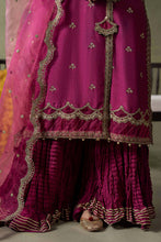 Load image into Gallery viewer, Pink Raw Silk Angrakha Suit – 3 Piece for Women