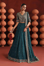 Load image into Gallery viewer, 3 Piece Embroidered Lehenga Suit for Women – Teal