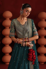 Load image into Gallery viewer, 3 Piece Embroidered Lehenga Suit for Women – Teal