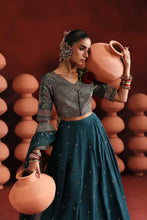 Load image into Gallery viewer, 3 Piece Embroidered Lehenga Suit for Women – Teal
